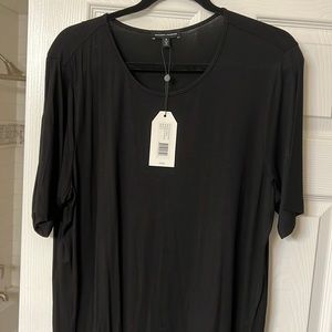 COPY - Universal Standard Black Liquid Jersey Genevette tee size Small (12-14)N…
